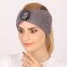QOKLIYUI Rhinestone Knitted Headband Stylish Lightweight Durable Non-slip For Women Polyester Ear Warmer Head Warmer Breathable Dark grey - Buy Online on GoSupps.com