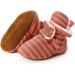 LACOFIA Baby Anti-Slip Soft Sole Slipper Booties - Orange Stripes (0-6 Months) - Buy Online on GoSupps.com