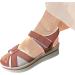 Juzinqu Women Sandals - Thick Sole Flat Hiking Sandals with Adjustable Straps for Beach & Shopping - Pink 36 EU - Buy Online on GoSupps.com