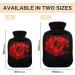 Hot Water Bottle 2L with Cover - Red Rose Design for Pain Relief | Hand & Feet Warmer for Winter - Buy Online on GoSupps.com