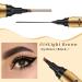 2-In-1 Dual-Ended Eyeliner & Eyebrow Pen | Water-Resistant Long-Lasting Micro-Fork Precision Brush for Natural Look | Ideal for Eyebrows Hairline & Beard - Buy Online on GoSupps.com