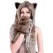 HomDSim Anime Spirit Animal Hood Furry Hoodie with Scarf, Mittens, Ears & Paws - Brown+Red | One Size - Buy Online on GoSupps.com