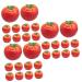 Zerodeko 30 Pcs Imitation Tomato Realistic Vegetable Model Simulated Tomato Model Fake Grapes Home Decoration Photo Prop Faux Plants Tomato Fake Fruit Red Foam Cherry Tomatoes