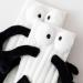 Cute Magnetic Couple Doll Socks for Women Men - Funny Mid-Tube 3D Socks - White - One Size - Buy Online on GoSupps.com