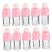 LIFKOME Flacons De Gloss L vres Vides Transparent 10 Pi ces Petit Format Plastique Rose Pour Femmes Voyage Usage Cosm tique
