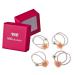 Hair -minded hair tie set (4 parts | heart and star glitter | silver) for girls including box for storage (box color: pink)
