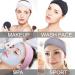 4 PCS Facial Spa Headbands - Terry Cloth Stretch Towel with Magic Tape in White, Black, Pink, Gray - Buy Online on GoSupps.com