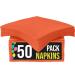 50 Orange Paper Napkins 2 Ply Cocktail Napkins Highly Absorbent Everyday Orange Disposable Paper Orange Cocktail Beverage Napkins Party Napkins Orange Bar Napkins I Bulk Napkins - Exquisite Beverage Napkins Orange
