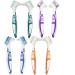 8Pcs Denture Cleaning Brush Set, Hatisan Premium Hygiene Denture Cleaner Set for Denture Care - Multi-Layered Bristles & Ergonomic Rubber Handle(4 Colors) 8 Pcs