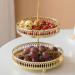 Friut Bowl European Double Layer Fruit Bowl Kitchen Home Detachable Metal Cake Stand Decorative Dessert Holder Round Fruit Basket Fruit Plate (Color : B) - Buy Online on GoSupps.com