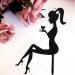 Uinfhyknd Pack of 6 High Heel Girls Birthday Cake Decoration Cake Toppers (Black) - Buy Online on GoSupps.com