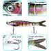 Mejoser Wobbler Set - 3-Piece Jerkbait & Swimbait Hard Bait for Pike & Perch Fishing | Includes Hooks & Colorful Bait Box - Buy Online on GoSupps.com