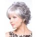 Dbtxwd White Grey Wig Fluffy Fashion Lifelike Short Curly Hair for Women Middle Aged and Elderly