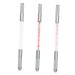 BIUDECO 3pcs Plastic Eyebrow Pens Women Eyebrow Pens Aluminum Alloy Double-headed Eyebrow Pen