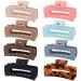 8 Pack Large Rectangle Hair Claw Clips - Matte Hair Clips for Women - Strong Hold for Thin, Thick, Curly Hair - Non-slip Square Hair Accessories - Buy Online on GoSupps.com