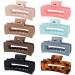 8 Pack 4.1 Inche Large Rectangle Hair Claw Clips Matte Hair Clips for Women Thin Thick Curly Hair Strong Hold jaw clip Big Non-slip Square Hair Clip Jaw Clips Hair Accessories for Women