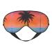 Tropical Sunset Print Unisex Sleeping Eye Mask Soft Comfortable Light-Blocking Eye Mask Black