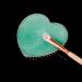 Sibba Resin Nail Art Palette Nail Mixing Palette Polish Color Mixing Plate Golden Edge Nail Holder Display Board Heart Shape Cosmetic Mixing Tools (Green) - Buy Online on GoSupps.com