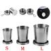 Stainless Steel Camping Mug Camping Folding Cup Portable Outdoor Travel Demountable Collapsible Cup With Keychain 75ml 150ml 250ml (L) Large (Pack of 1)