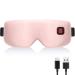 Heated Eye Mask Cordless for Dry Eyes USB Eyes Heating Pad Rechargeable Real Silk Sleep Mask for Men Women Warm Eye Compress for Relief Stye Blepharitis Chalazion Pink Light Pink