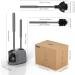 Modern 2-in-1 Toilet Plunger and Brush Combo Set with Holder - Gray, Heavy Duty Bathroom Cleaning Tool - Buy Online on GoSupps.com
