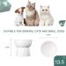Frewinky Ceramic Cat Bowls - Anti Vomiting Raised Cat Food & Water Bowl Set - 13.5 Oz Pure White - Buy Online on GoSupps.com