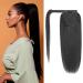 Straight Ponytail Extension Human Hair 105g 24 Inch Human Hair Ponytail Wrap Around Ponytail Remy Hair Extension Natural Black 24 Inch 24 Inch Straight Ponytail Human Hair