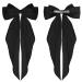 Buy Wllhyf Soft Satin Hair Clips - Large Loop French Hairpins for Women & Girls | Stylish Black Metal Arch Node for Parties - Buy Online on GoSupps.com