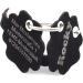Copter Farm Dog Brand Collar Bag | Engraved Art & Real Leather | Custom Dog ID Tag | Black Flower Design - Buy Online on GoSupps.com