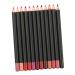 Hemoton 12pcs Lip Liner Waterproof Gel Eyeliner Cosmetic Lip Pencil Lip Makeup Definer Gel Eyeliner Pot Pigmented Lip Pencil Waterproof Lipstick Lip Gloss Kits Powder Portable Lipstick Pen