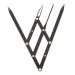 R gle de Mesure des Sourcils Nombre d'Or en Acier Inoxydable Noir Coulissante Trois Points Outil R glable pour Dessin Pr cis des Sourcils Maquillage et Tatouage Portable