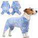 One divider for dogs sweater cotton with legs Puppy Overall Jacken Pet Pajamas Pajamas Dog Jacket Windproof Dog coat warm for small medium dog (blue S) S a blue