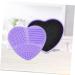 Angoily Silicone Brush Cleaner Makeup Sponge Makeup Brush Cleaner Sponge Makeup Cleaning Mat Brush Cleaning Silicone Daily Makeup Brush Cleaner Makeup Brush Purple Wet and Dry - Buy Online on GoSupps.com