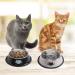 2-Pack Rapsrk Non-Slip Stainless Steel Cat Bowls - 8 Oz Small Pet Food and Water Dishes with Removable Rubber Base - Stackable, Cute Cat Design - Buy Online on GoSupps.com