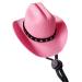 WATERBELINE Pet Headwear Funny Cat Hat Cowboy Hat Costume Birthday Western Cowgirl Accessories Pet Headwear Adjustable Cap for Cosplay Cowboy Pink