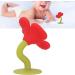 Plplaaoo Baby Teething Ring - Washable Food-Safe Silicone Ideal Gift for Toddlers Boiled Water Safe Rose Red - Buy Online on GoSupps.com