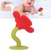 Rose Red Baby Teething Toy for Pain Relief | Easy-to-Grasp Teether with Ergonomic Handle for Chewing - Buy Online on GoSupps.com