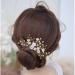 ISLHJDD Bridal Wedding Vine Hair Combs Gold Bridal Hair Barrettes Pins Crystal Pearl Hair Comb Wedding Hair Accessory Decorative Wedding Hair Comb Hair Accessories for Brides Girls