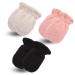 Pesaat Fleece Warm Baby Gloves Double Layer Winter Mitten For Boys Infant Toddler Girls Anti-Scratch Mittens 3pcs-f 6-12 Months