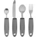 Adaptive Utensils Set - 4 Piece Stainless Steel Cutlery for Arthritis Relief | Ergonomic Knife Fork & Spoon - Buy Online on GoSupps.com