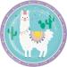 Creative Converting Llama Party Paper Plates 8 ct Multicolor 9"