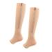 Amonida compression socks with zipper compression socks made of nylon material practical reliable effective formative Fleshcolor for at home (l/xl)