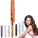 Gadgetcab Curling Iron Gadgetcab Mini Curling Iron Small Travel Curling Iron 2-in-1 Mini Curling Wand & Flat Iron Hair Straightener Portable Travel Curling For All Hair Types (Orange)