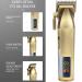 Retro Rechargeable Hair Clippers for Women - LCD Digital Display Trimmer | Hair Salon Essential in Brass Color - Buy Online on GoSupps.com