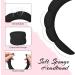 Sponge Puffy Spa Headband for Women, Terry Towel Cloth Fabric Skincare Headband with Wristbands - Black - Buy Online on GoSupps.com