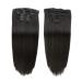 100% Remy Clip-In Hair Extensions - Natural Black 22 Inch Full Head (7 Pieces) - Real Human Hair - Buy Online on GoSupps.com