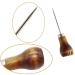 ROYHOO 10PCS Wooden Handle Scratch Awl for Leather Punch Hole - DIY Handmade Pin Punching Tool - Buy Online on GoSupps.com