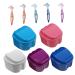 Foytoki 10 pieces box box for false toothbrushes Storage container for denture personal oral care prosthesis bath collapse container case container clean travel box pp