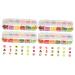 POPETPOP 4 Boxes 12 Nail Art Decoration Scrapbooking Slices Gemstone Stickers Nail Art Stickers Lemon Nail Art Lemon Decor Nail Art Fruit Slices Nail Slices Fruit Polymer Manicure 3d