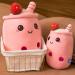 Hpory Bubble Tea Plush Pillow - Cute Boba Milk Tea Cup Toy for Kids - Pink 23cm - Buy Online on GoSupps.com